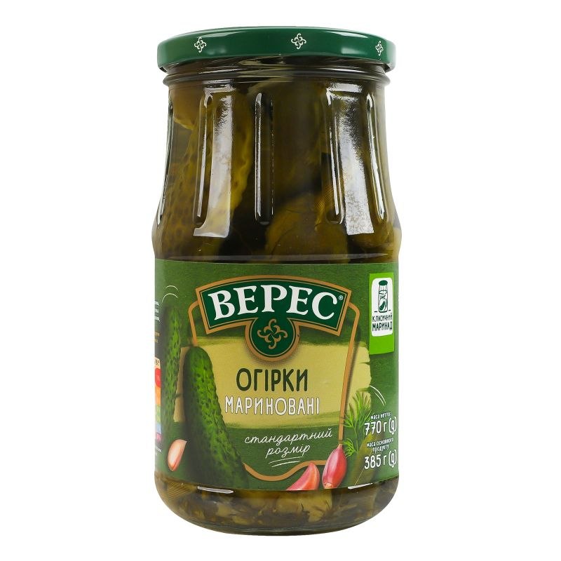 Огірки мариновані Верес с/б 770г